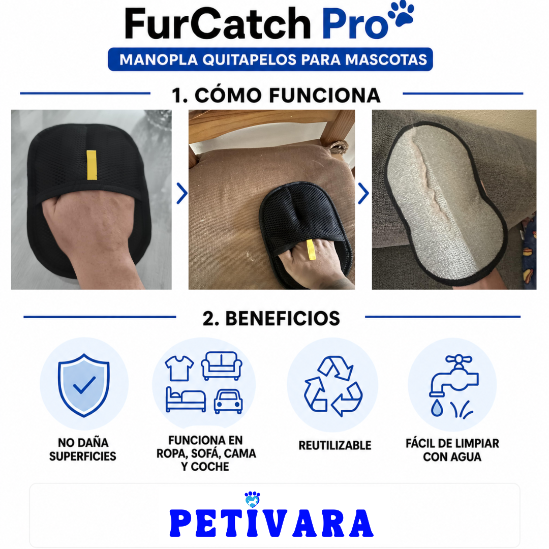 FurCatch Pro™ — Tu Ropa, Sofá y Casa Sin un Solo Pelo